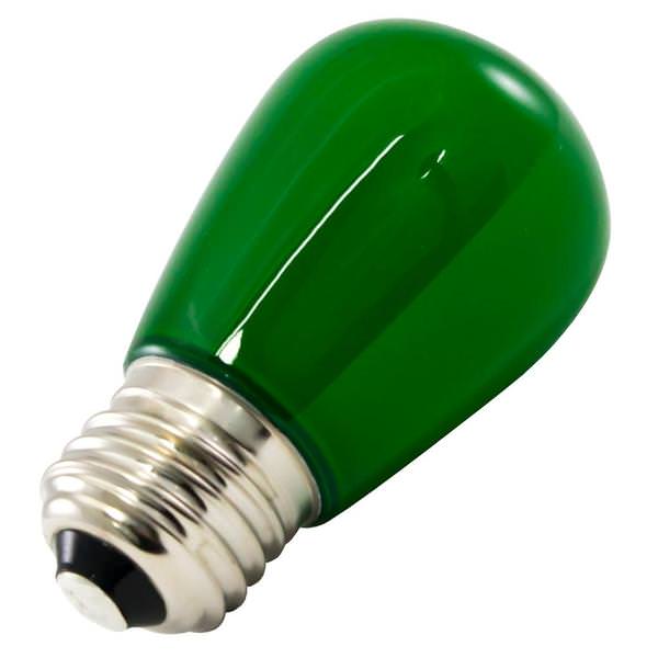 1.4 watt 120 volt S14 Medium Screw Base Green LED (Pack of 25)